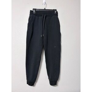 Lululemon Scuba High-Rise Jogger Black Cotton Fleece Sweatpants Size 4